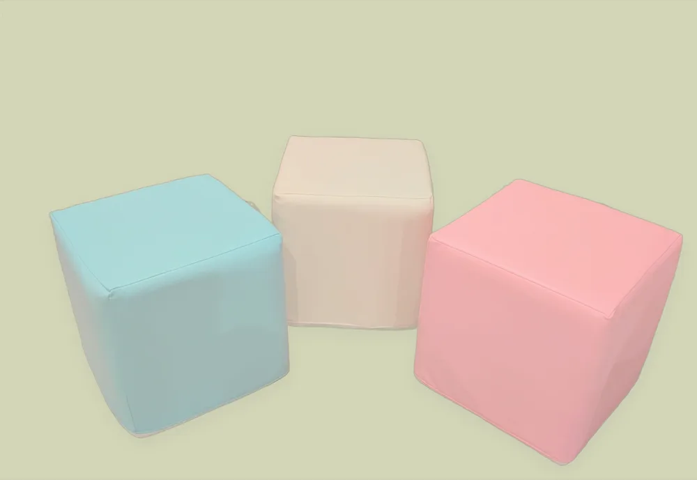 Pastel soft play foam cubes